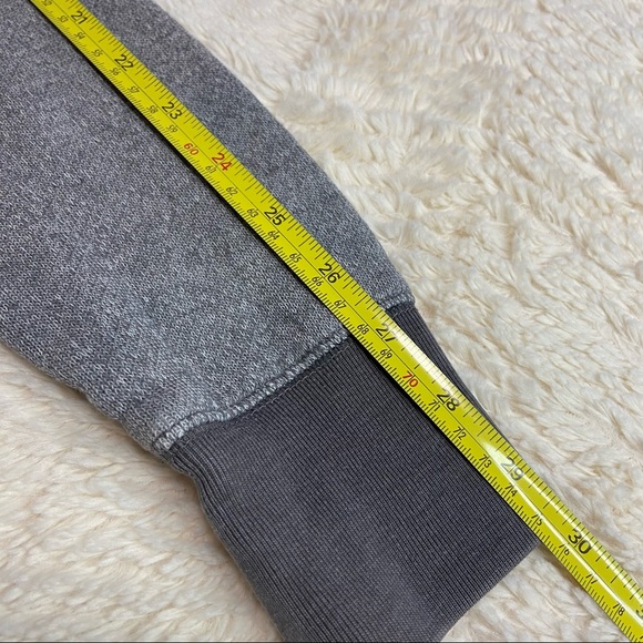 PINK Victoria’s Secret Campus V-Neck Gray Longsleeves Sweatshirt - Size: Small - Picture 7 of 11